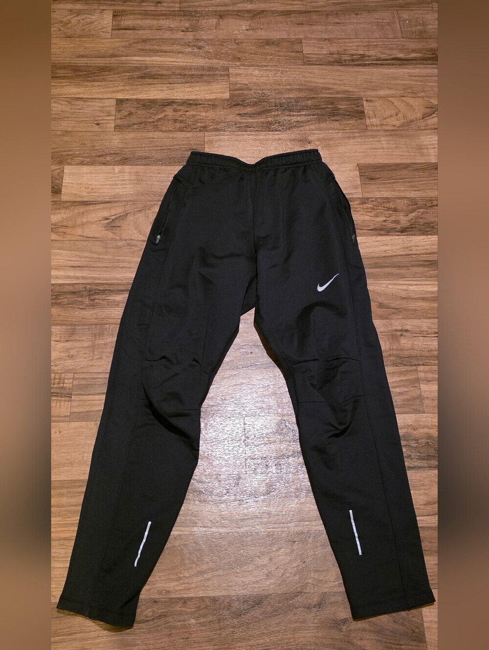 Nike Black Men's Training Joggers with White Reflective Accents